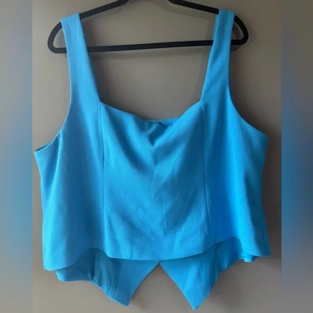 NWT Skies are blue curvy, size 2X, bright blue vest, thick strap, waist coat - Picture 4 of 7